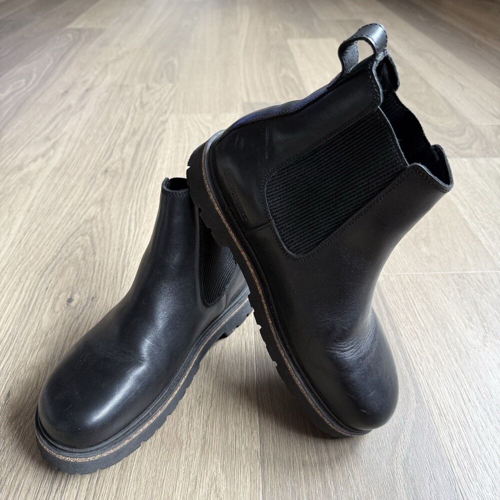 Birkenstock Black Leather Chelsea Ankle Boots